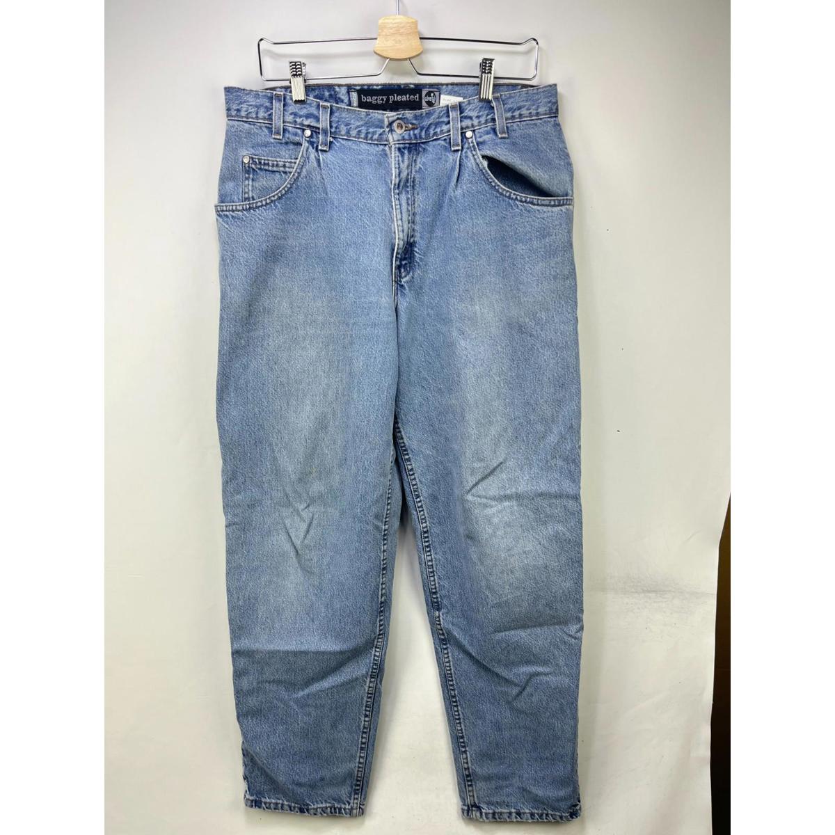 Vintage 90s Levi's Silvertab Baggy Pleated Jeans 34 X 34